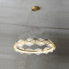 modern brass white alabaster led chandelier