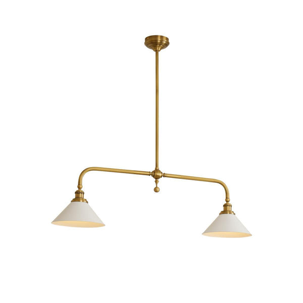 modern brass white aluminum linear chandelier