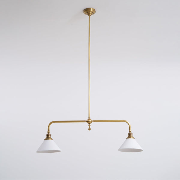 modern brass white aluminum linear chandelier