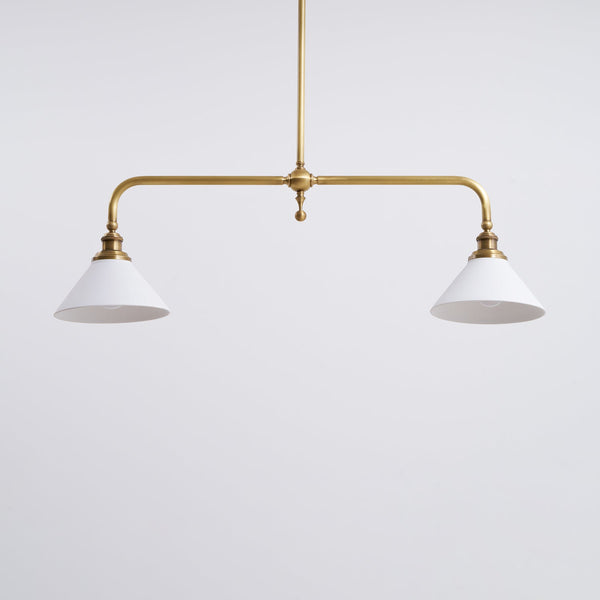 modern brass white aluminum linear chandelier