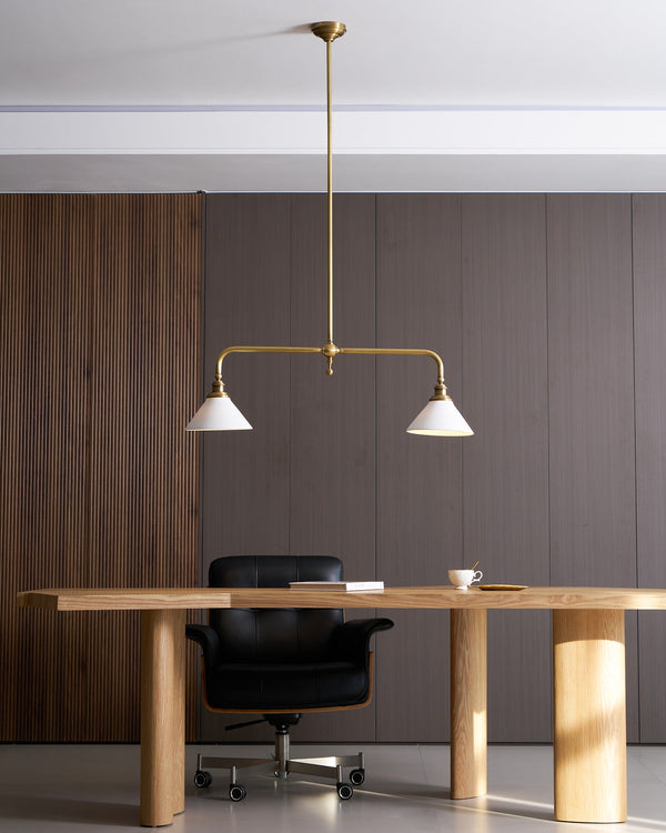 modern brass white aluminum linear chandelier