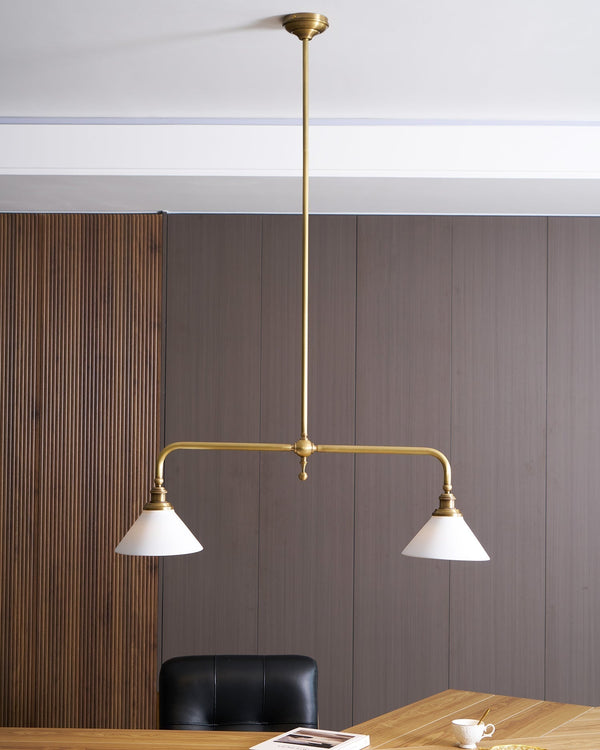 modern brass white aluminum linear chandelier