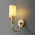 modern brass white fabric charleston wall sconce