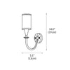 modern brass white fabric charleston wall sconce