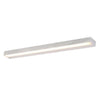 modern brushed silver aluminum rectangle led vanity light