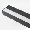 modern brushed silver aluminum rectangle led vanity light