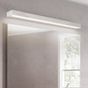 modern brushed silver aluminum rectangle led vanity light