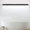 modern brushed silver aluminum rectangle led vanity light