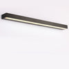 modern brushed silver aluminum rectangle led vanity light