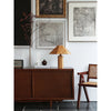 modern burl wood organic table lamp
