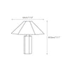 modern burl wood organic table lamp