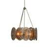 modern champagne mirrored glass oval chandelier