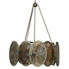 modern champagne mirrored glass oval chandelier