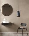 modern charcoal black iron tapered pendant lamp