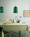 modern charcoal black iron tapered pendant lamp