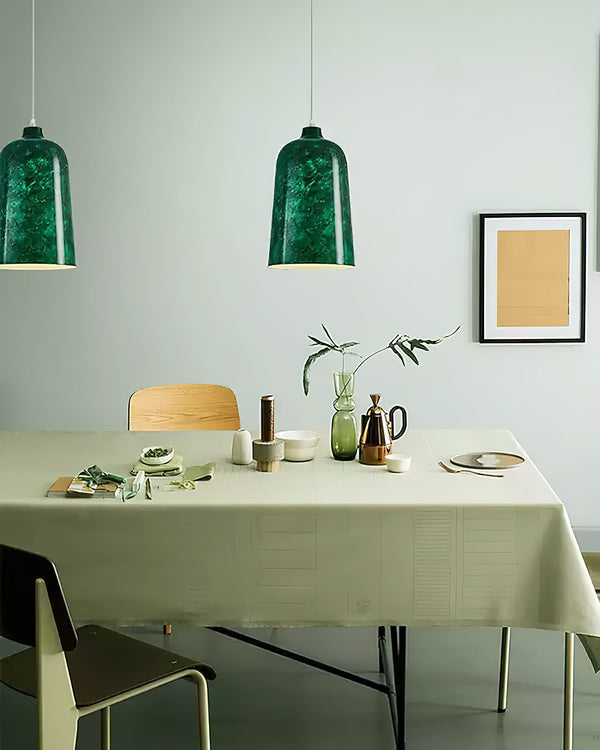 modern charcoal black iron tapered pendant lamp