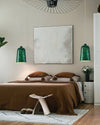 modern charcoal black iron tapered pendant lamp