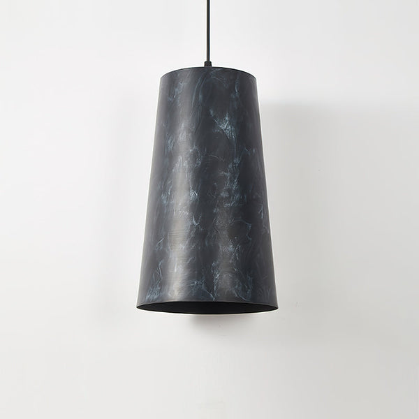 modern charcoal black iron tapered pendant lamp