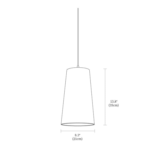 modern charcoal black iron tapered pendant lamp