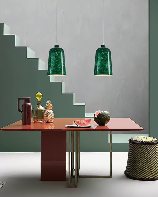 modern charcoal black iron tapered pendant lamp