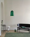 modern charcoal black iron tapered pendant lamp