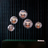 modern chrome acrylic globe pendant light