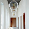 modern chrome acrylic globe pendant light