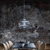 modern chrome acrylic globe pendant light