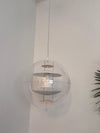 modern chrome acrylic globe pendant light