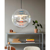 modern chrome acrylic globe pendant light