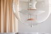 modern chrome acrylic globe pendant light