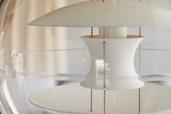 modern chrome acrylic globe pendant light