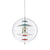modern chrome acrylic globe pendant light
