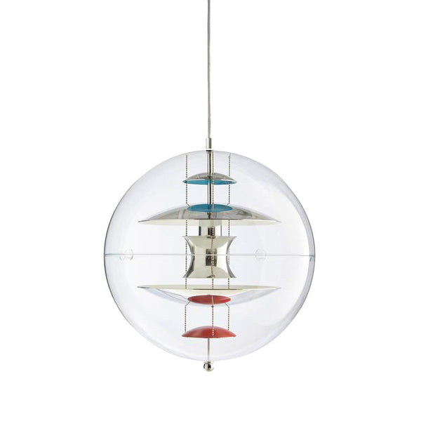 modern chrome acrylic globe pendant light