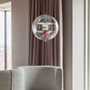 modern chrome acrylic globe pendant light