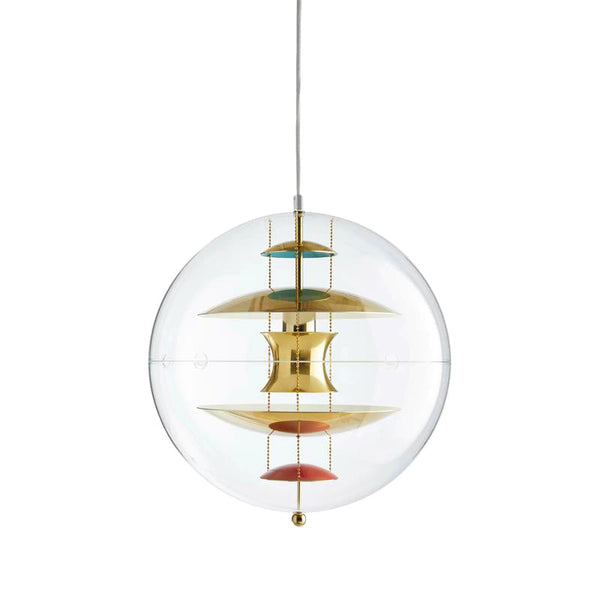 modern chrome acrylic globe pendant light