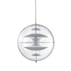 modern chrome acrylic globe pendant light