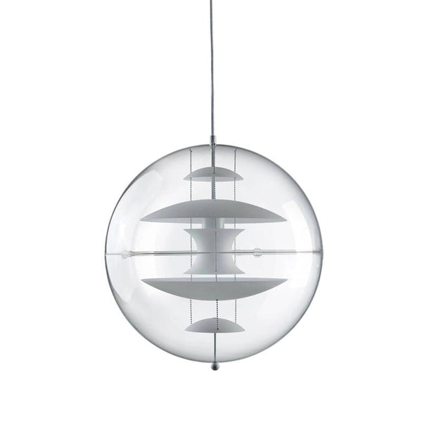 modern chrome acrylic globe pendant light