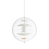 modern chrome acrylic globe pendant light