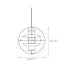 modern chrome acrylic globe pendant light