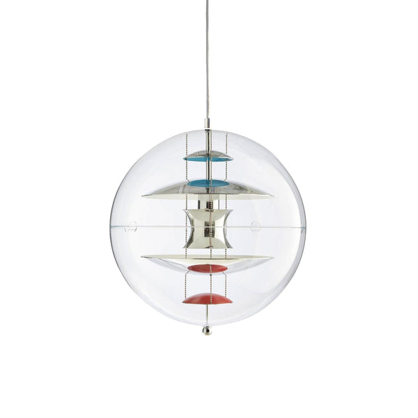 modern chrome acrylic globe pendant light