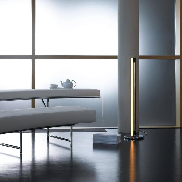modern chrome acrylic sculpture led floor lamp