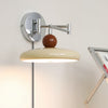 modern chrome beige acrylic disc plug in wall lamp