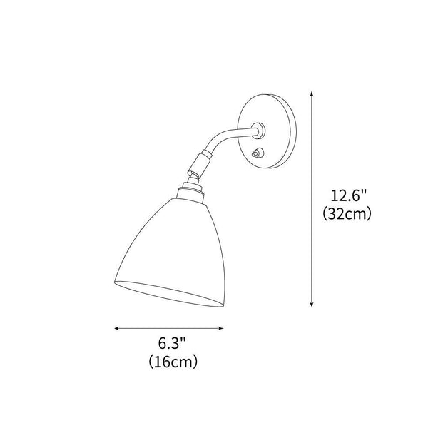 modern chrome carbon steel swing arm wall lamp