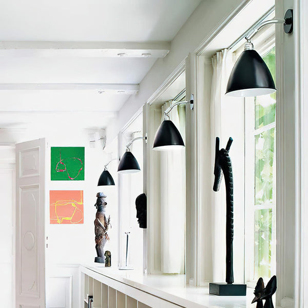 modern chrome carbon steel swing arm wall lamp