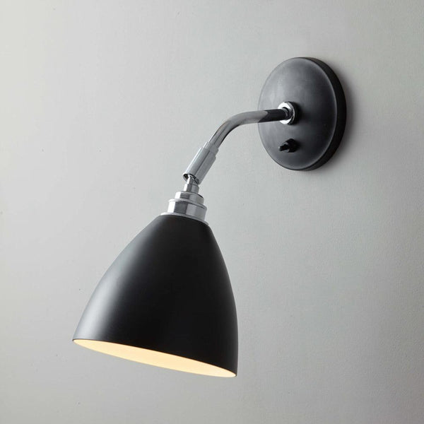 modern chrome carbon steel swing arm wall lamp