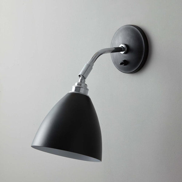 modern chrome carbon steel swing arm wall lamp