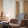 modern chrome clear glass bauhaus table lamp