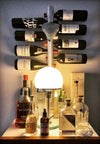 modern chrome clear glass bauhaus table lamp