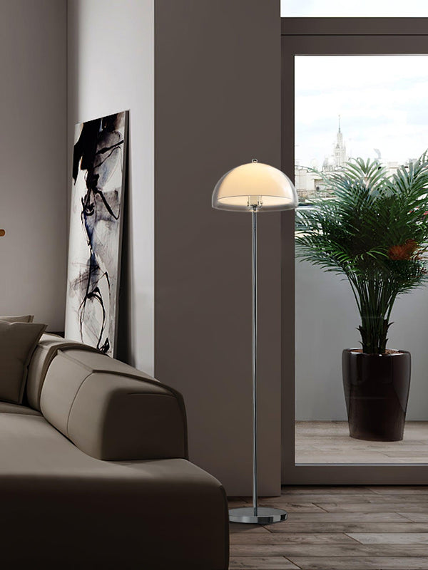 modern chrome double layer acrylic floor lamp